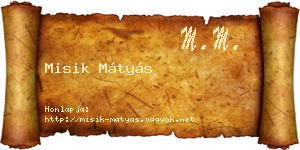 Misik Mátyás névjegykártya