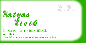 matyas misik business card